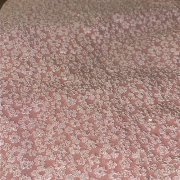 Lulus Darling Composure Pink Jacquard Floral Tie-Strap Mini Dress Small NWT NEW - Picture 8 of 10